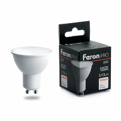 Лампа светодиодная Feron.PRO LB-1608 GU10 8W 6400K , 38094