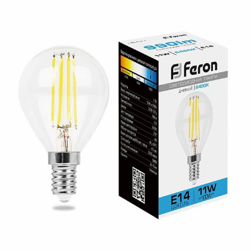 Лампа светодиодная Feron LB-511 Шарик E14 11W 6400K , 38225