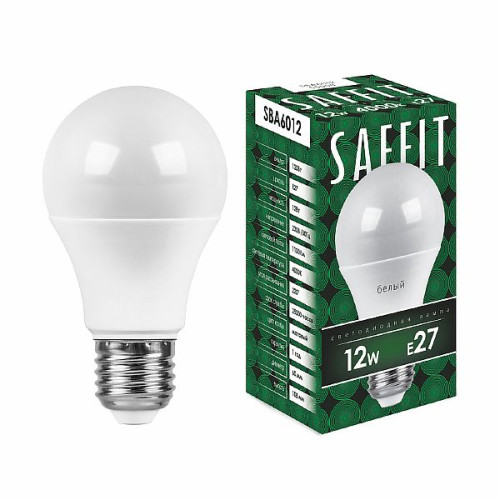 Лампа светодиодная SAFFIT SBA6012 Шар E27 12W 4000K , 55008