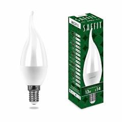 Лампа светодиодная SAFFIT SBC3713 Свеча на ветру E14 13W 6400K , 55175