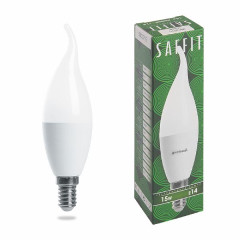 Лампа светодиодная SAFFIT SBC3715 Свеча на ветру E14 15W 6400K , 55208