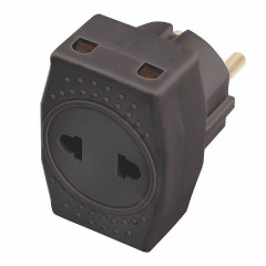 Разветвитель сетевой 3-местный компактный  б/з STEKKER ADP10-16-20, 250V, 10A, черный , 39295