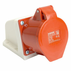 Розетка стационарная ST-125 32А 380В 3P+PE+N IP44, RST32-125-44, Stekker , 49437