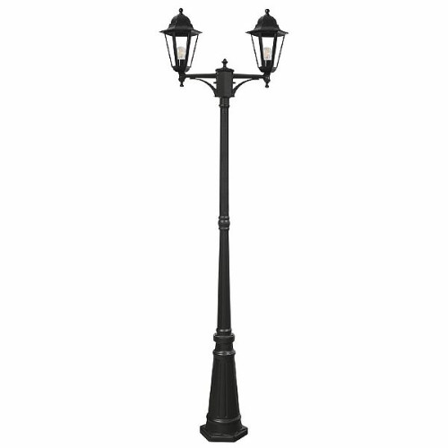 Светильник садово-парковый Feron 6214/PL6214 столб 2*100W E27 230V, черный , 11078