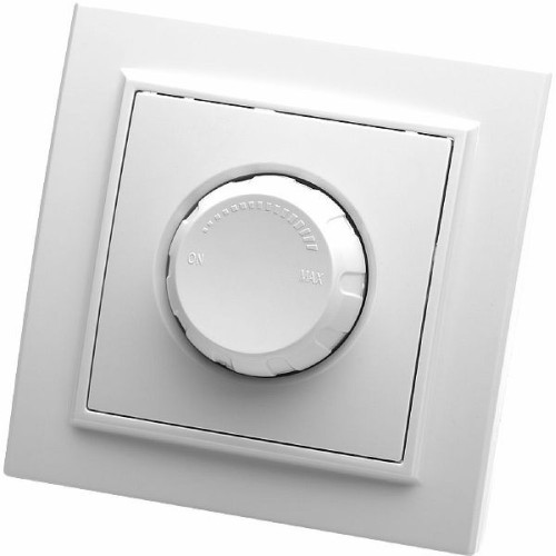 Выключатель диммирующий, STEKKER, PSW10-9006-01, 250В, 600W, серия Эрна, белый , 39046