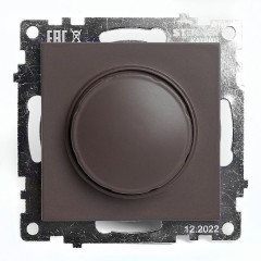 Выключатель диммирующий TRIAC(механизм), STEKKER GLS10-7106-04, 250V, 500W, серия Катрин, шоколад , 49017