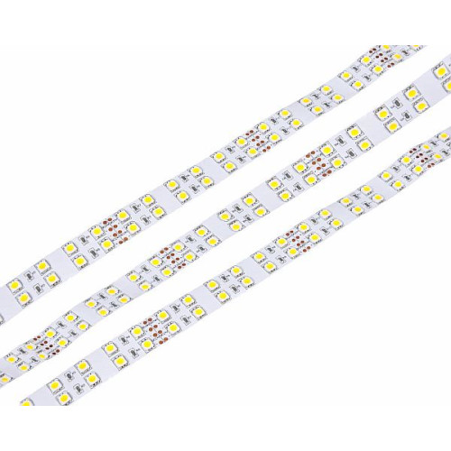 Светодиодная лента 2-х рядная SMD 5050  25 Вт/м 24 W 120 LED/м IP33 3000K