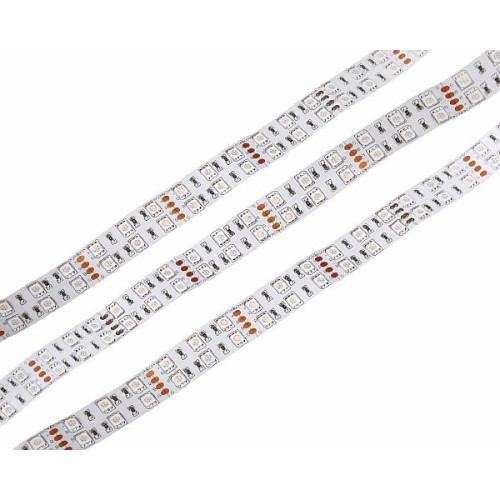 Светодиодная лента 2-х рядная SMD 5050 25 Вт/м 24 W 120 LED/м IP33 RGB Многоцветная