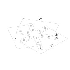 Cоединитель для профиля 60x6