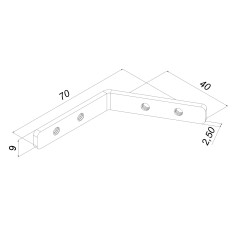 Cоединитель для профиля угол 120 внутренний