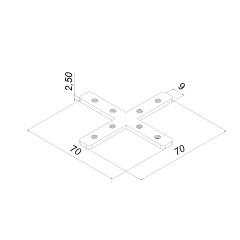 X-образный соединитель для профиля