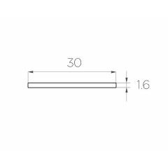 Алюминиевая пластина для ленты LC-AP-01630-2 anod