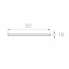 Алюминиевая пластина для ленты LC-AP-01650-2 anod