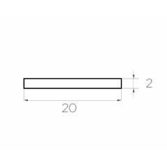Алюминиевая пластина для ленты LC-AP-0220-2 anod