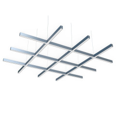 Х-образный алюминиевый соединитель профиля 7050 серый