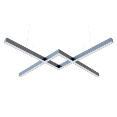 Х-образный алюминиевый соединитель профиля 7050 серый