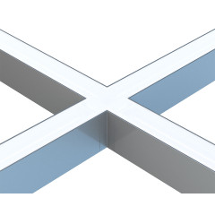 Х-образный алюминиевый соединитель профиля 7050 серый