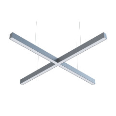 Х-образный алюминиевый соединитель профиля 7050 серый