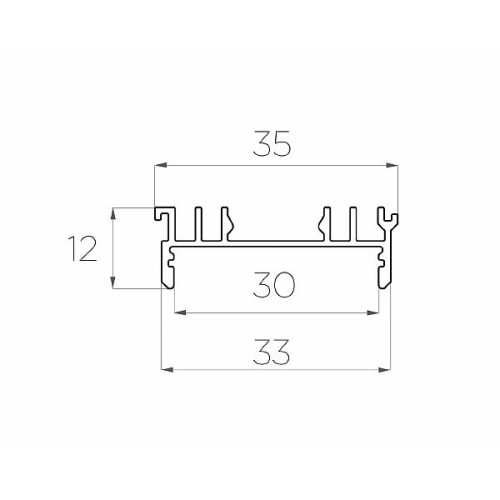 Профиль алюминиевый LC-LSS-1236-2 Anod