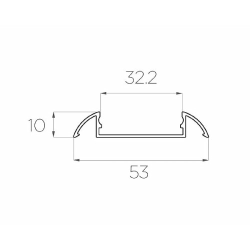 Профиль алюминиевый для порогов LC-LPP-1053-2 Anod