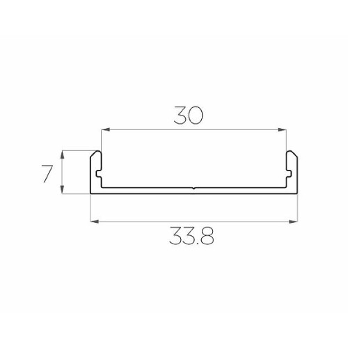Профиль накладной алюминиевый LC-LP-0733-2 Anod
