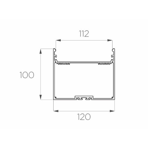 Профиль накладной алюминиевый LC-LP-100120-2 Anod