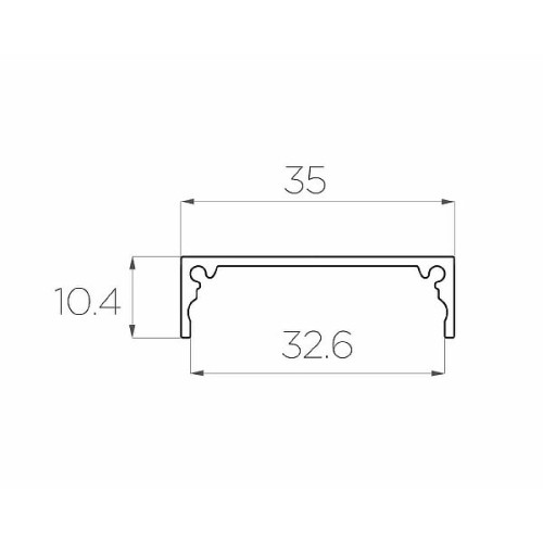 Профиль накладной алюминиевый LC-LP-1035-2 Anod