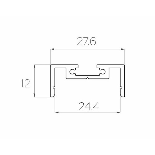 Профиль накладной алюминиевый LC-LP-1227-2 Anod