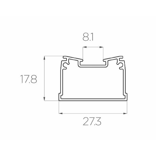 Профиль накладной алюминиевый LC-LP-1827-2 Anod