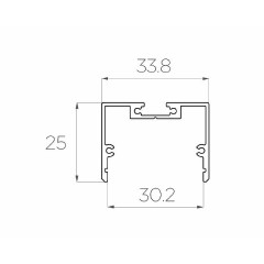 Профиль накладной алюминиевый LC-LP-2534-2 Anod