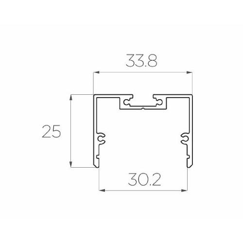 Профиль накладной алюминиевый LC-LP-2534-2 Anod