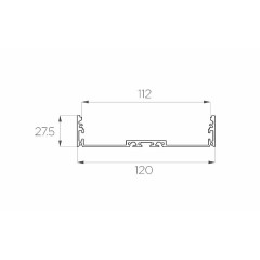 Профиль накладной алюминиевый LC-LP-27120-2 Anod