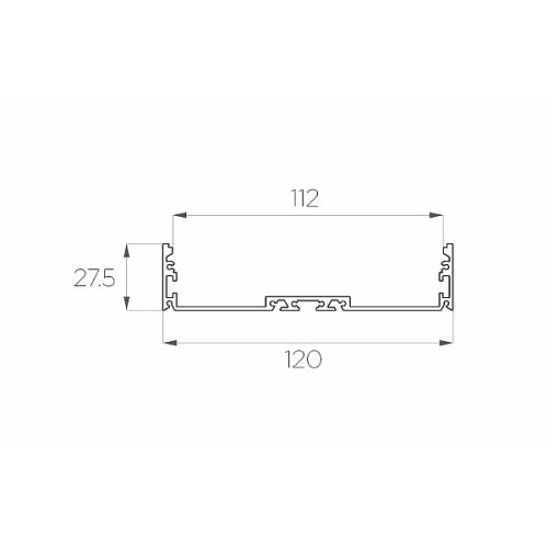 Профиль накладной алюминиевый LC-LP-27120-2 Anod