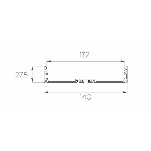 Профиль накладной алюминиевый LC-LP-27140-2 Anod