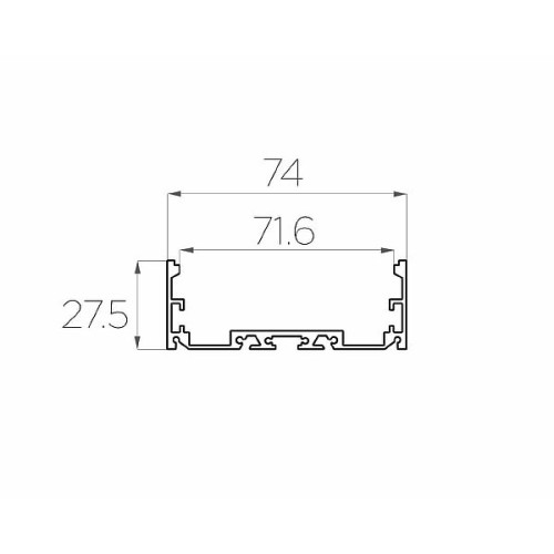 Профиль накладной алюминиевый LC-LP-2774-2 Anod