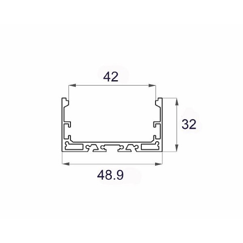 Профиль накладной алюминиевый LC-LP-3250-2 Anod