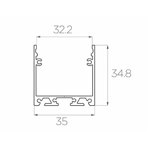 Профиль накладной алюминиевый LC-LP-3535-2 Anod