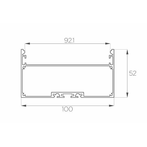 Профиль накладной алюминиевый LC-LP-50100-2 Anod