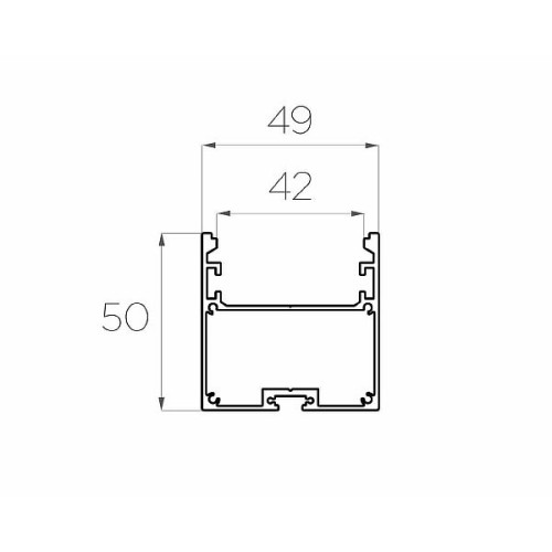 Профиль накладной алюминиевый LC-LP-5050-2 Anod