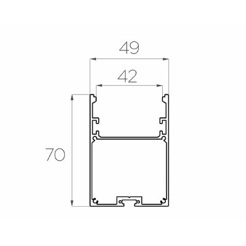 Профиль накладной алюминиевый LC-LP-7050-2 Anod