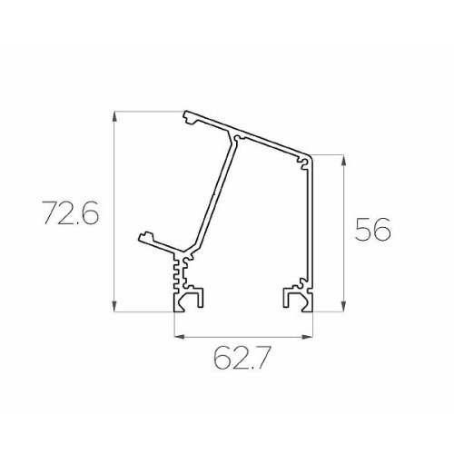 Профиль накладной алюминиевый LC-LP-7363-2 Anod