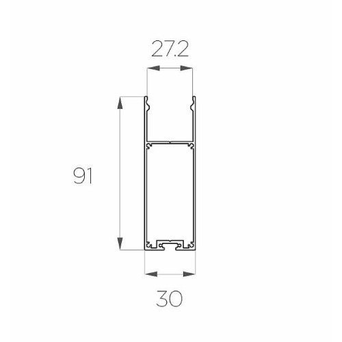 Профиль накладной алюминиевый LC-LP-9030-2 Anod