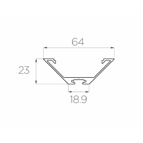 Профиль угловой алюминиевый LC-LPU-2364-2 Anod