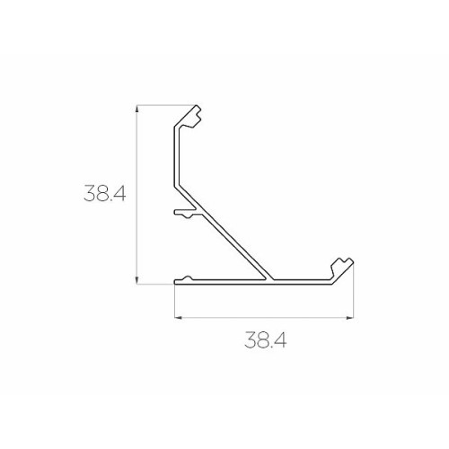 Профиль угловой алюминиевый LC-LPU-3838-2 Anod