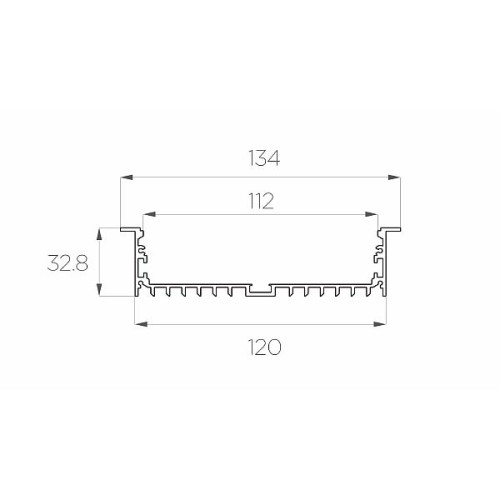 Профиль врезной алюминиевый LC-LPV-32134-2 Anod