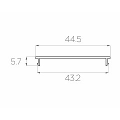 Рассеиватель прозрачный поликарбонат LC-LRM-P44-2