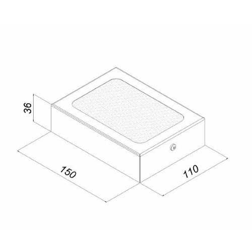 Светодиодный светильник Коробок 10 Вт IP20 3000К опал 150x110x36