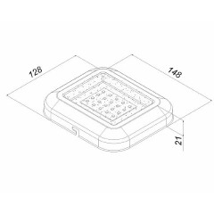 Светодиодный светильник Медуза 10 Вт IP20 3000К 148x128x21