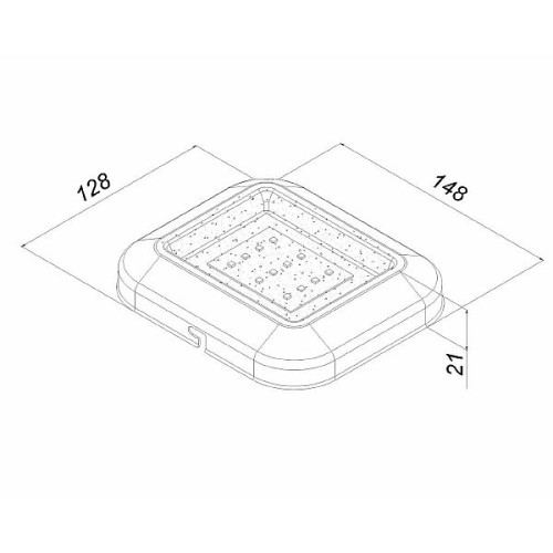 Светодиодный светильник Медуза 6 Вт IP20 6000К 148x128x21