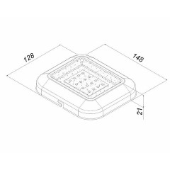 Светодиодный светильник Медуза 8 Вт IP20 3000К 148x128x21